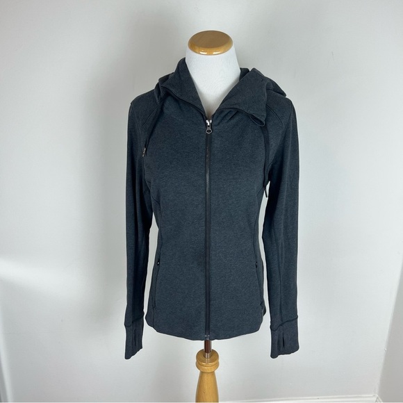 Lululemon Harmony Hoodie Heathered Gray Size 8 - Picture 5 of 11